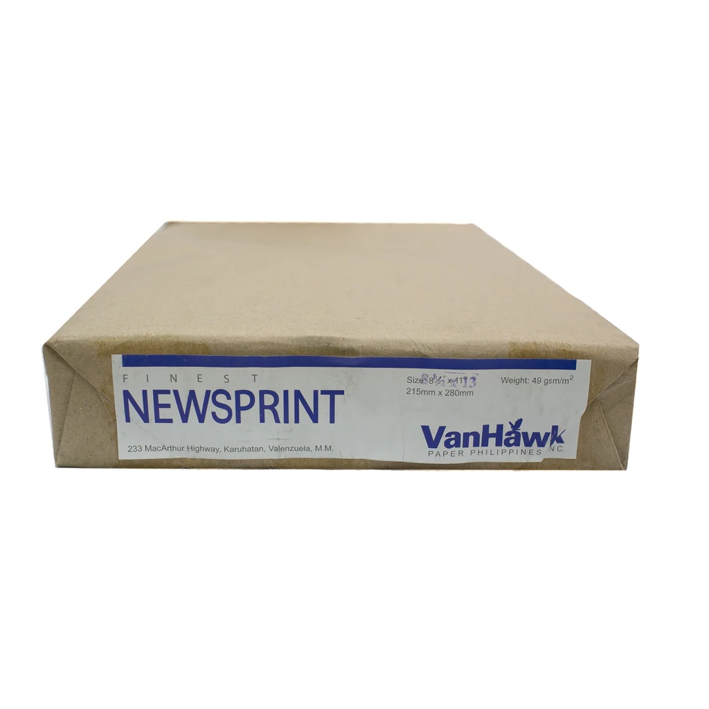 VanHawk Newsprint Paper Short A4 Long 49gsm 500Sheets Shopee Philippines