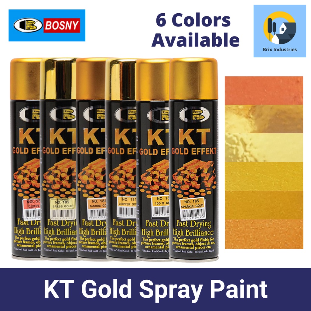 Bosny Dealer "KT Gold Effect" Acrylic Spray Paint Shopee Philippines