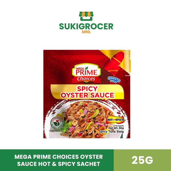 Mega Prime Choices Oyster Sauce Hot & Spicy Sachet 25G Shopee Philippines