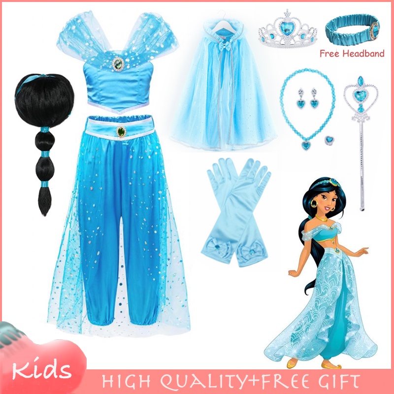 Princess Jasmine Alladin Christmas Outfits For Kids Girl Set Indian ...