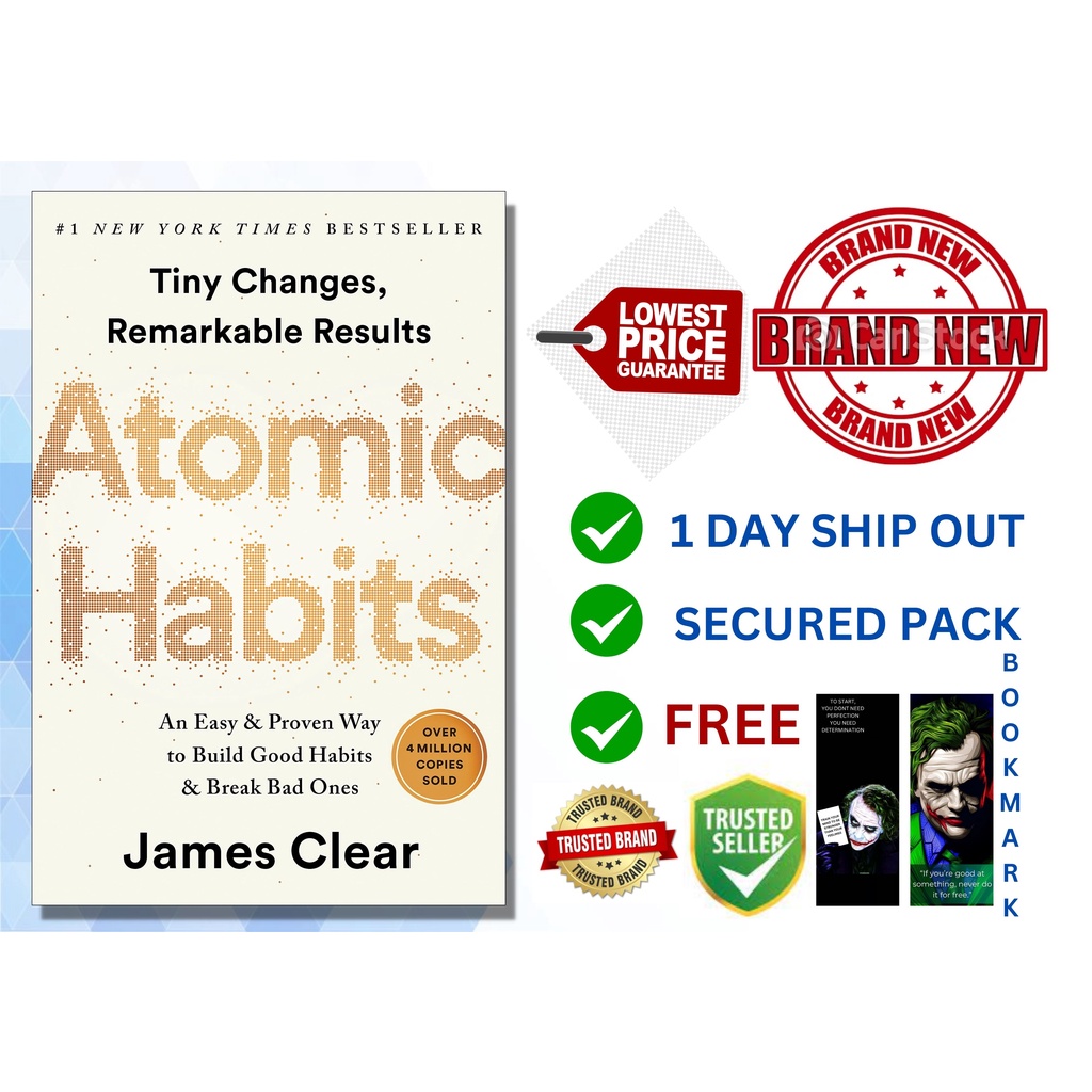 Atomic Habits: James Clear ENGLISH BOOK BREND-NEW(PAPERBACK) | Shopee ...