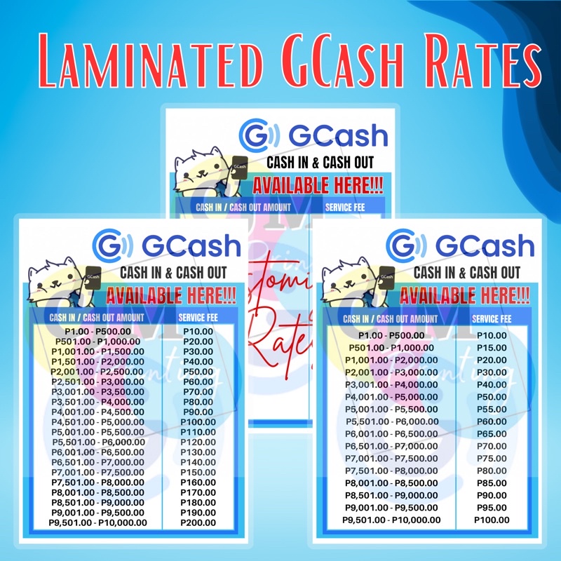 GCash Rates / GCash QR Code (Laminated) Shopee Philippines