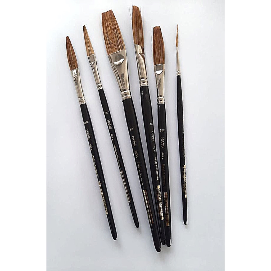 Hans Camel Brush 403l Paint Hair Brushes Natural Bristles For Artists