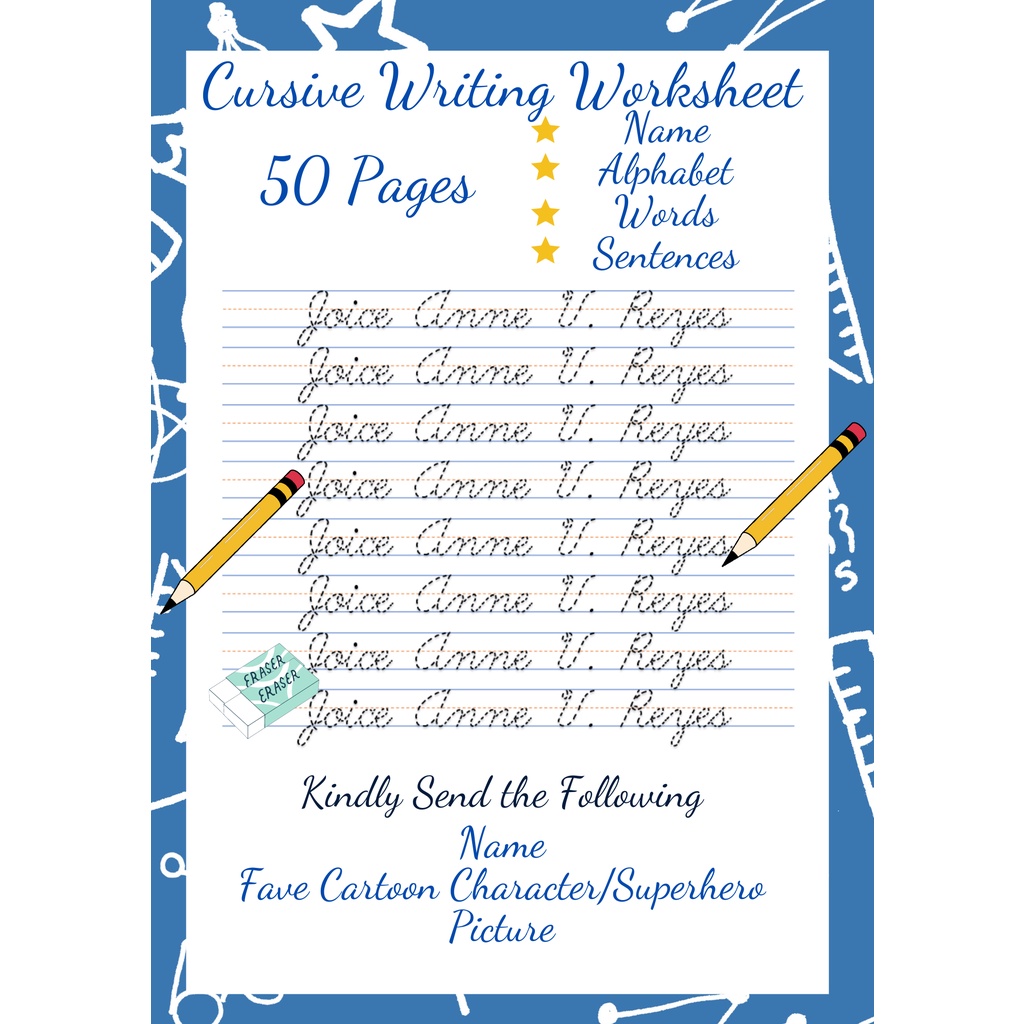 Cursive Writing for Grade 2 and UP | Shopee Philippines