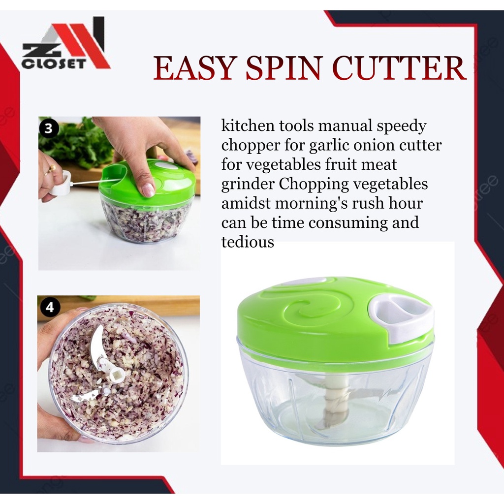 ZCLOSET. Vegetable Chopper, Food Chopper, Portable Chopper for Garlic