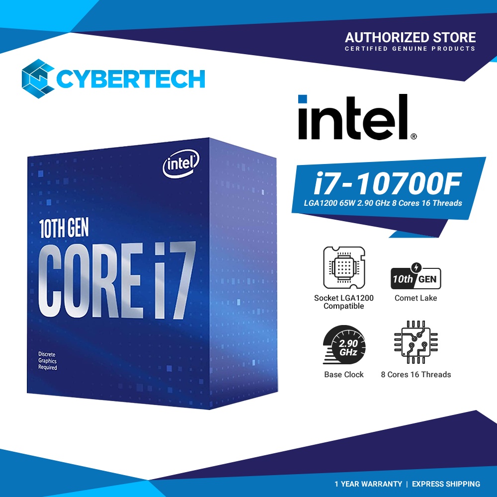 Intel Core i7-10700F Comet Lake 8-Core 2.9 GHz LGA1200 65W