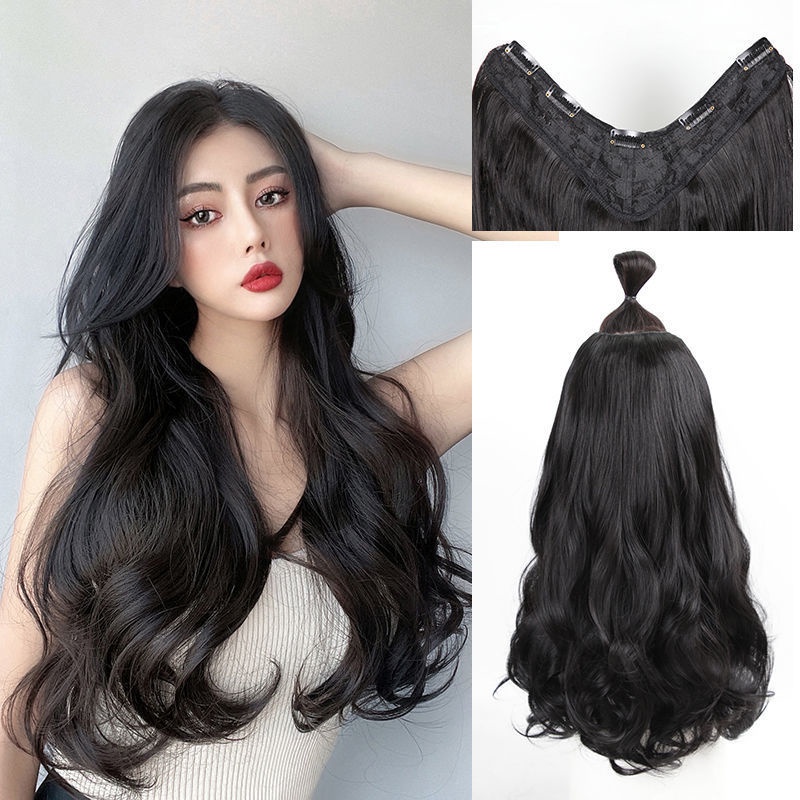 Wig Big Wave Hair Extension Piece Clip-on U-shaped Simulation Hair ...