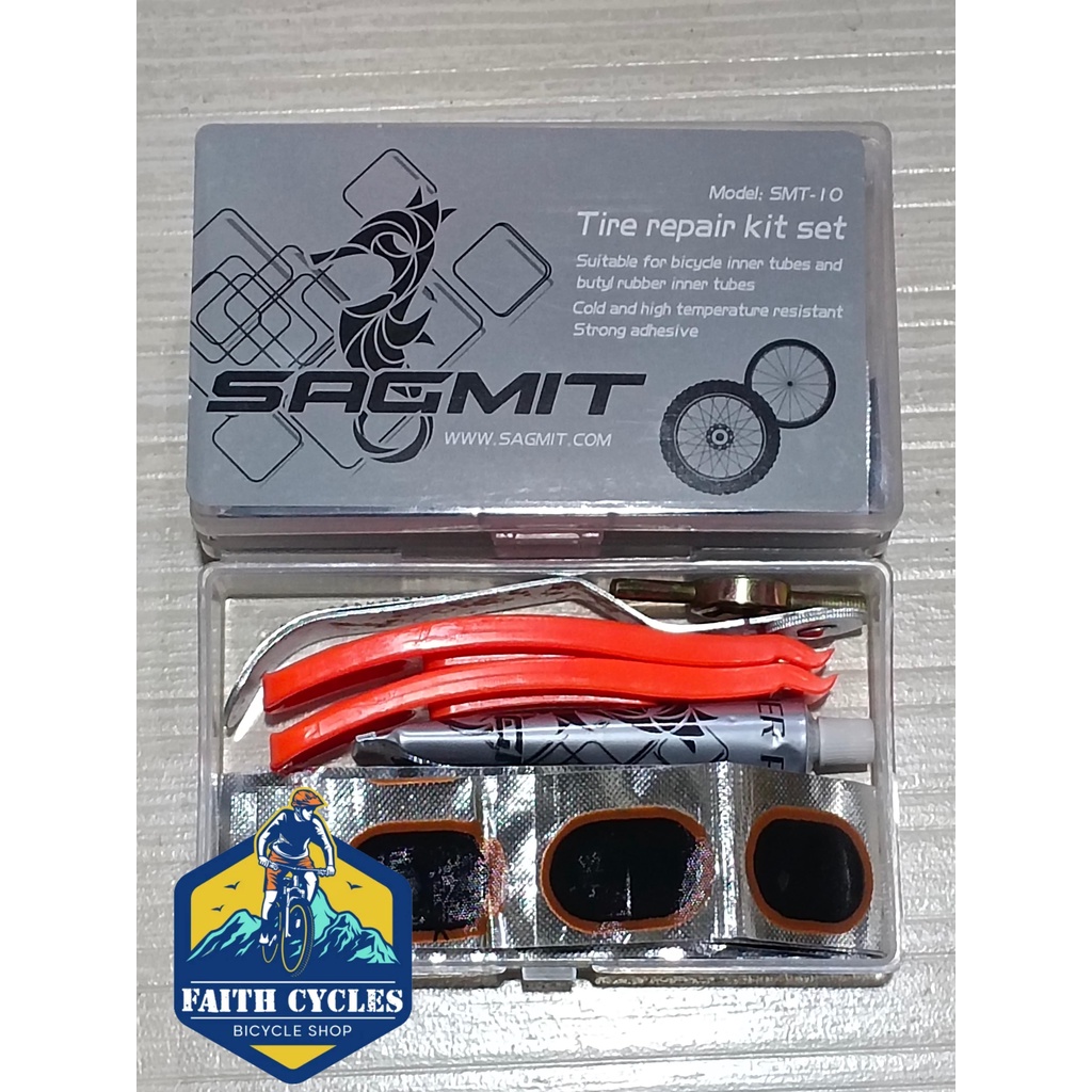 SAGMIT / RED SUN Bicycle Vulcanize Repair Tire Repair Patch Kit Shopee Philippines