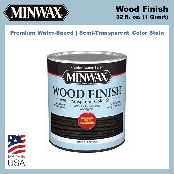 Minwax Water-Based, Semi-Transparent Wood Finish, 1 Quart (946 ml ...