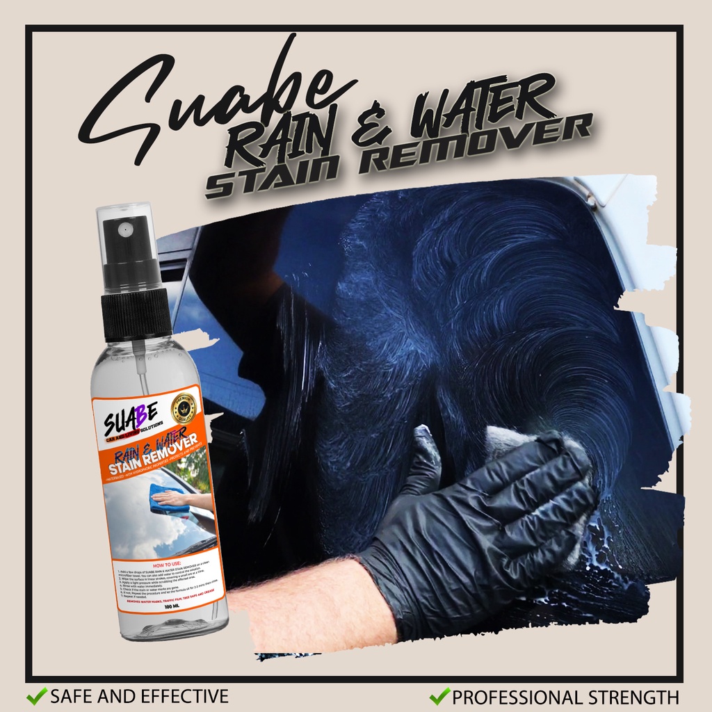 RAIN & WATER STAIN REMOVER (100ml) Professional Strength, With Free ...