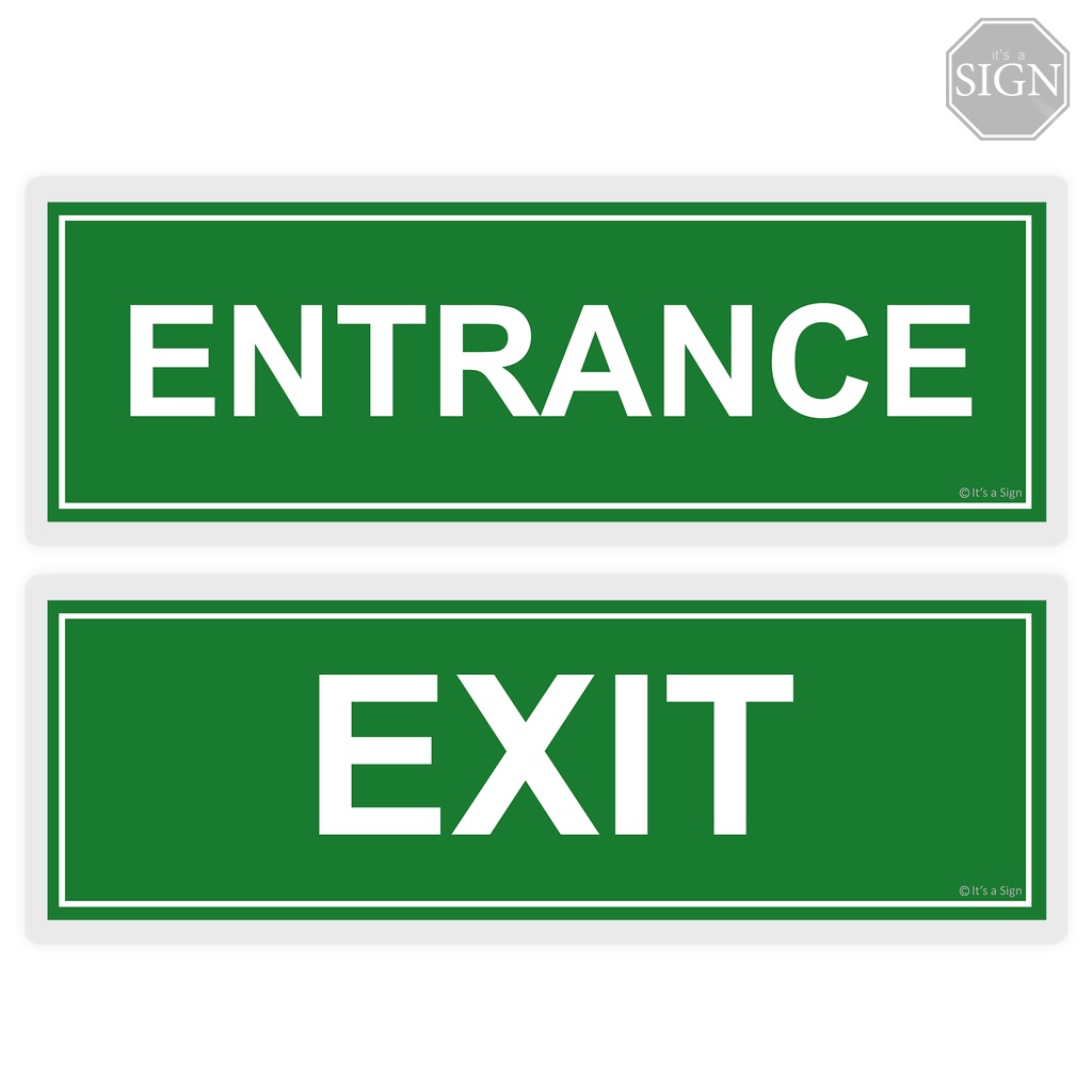 Entrance Exit - Laminated Signage - 4 x 11 inches | Shopee Philippines