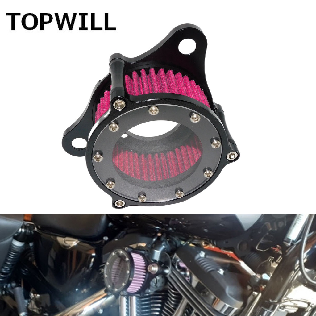 Motorcycle Air Filter Air Cleaner Intake System CNC Kit For Harley ...