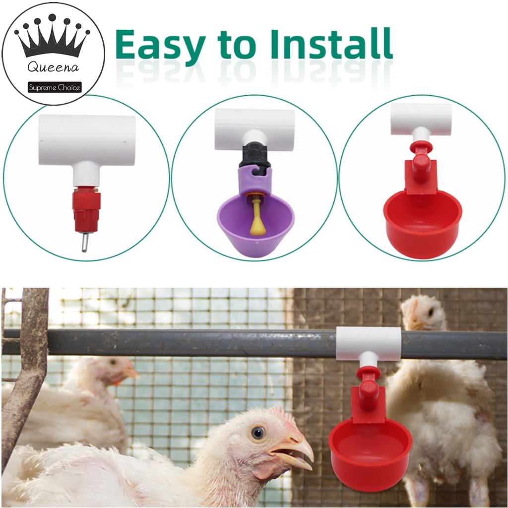 10Pcs Automatic Poultry Animal Watering System Threeway Tube PVC Connection Pipe Connect