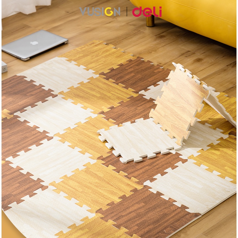 Vusign By Deli 9Pcs/Set Foam Mat Carpet DIY Playmat Waterproof