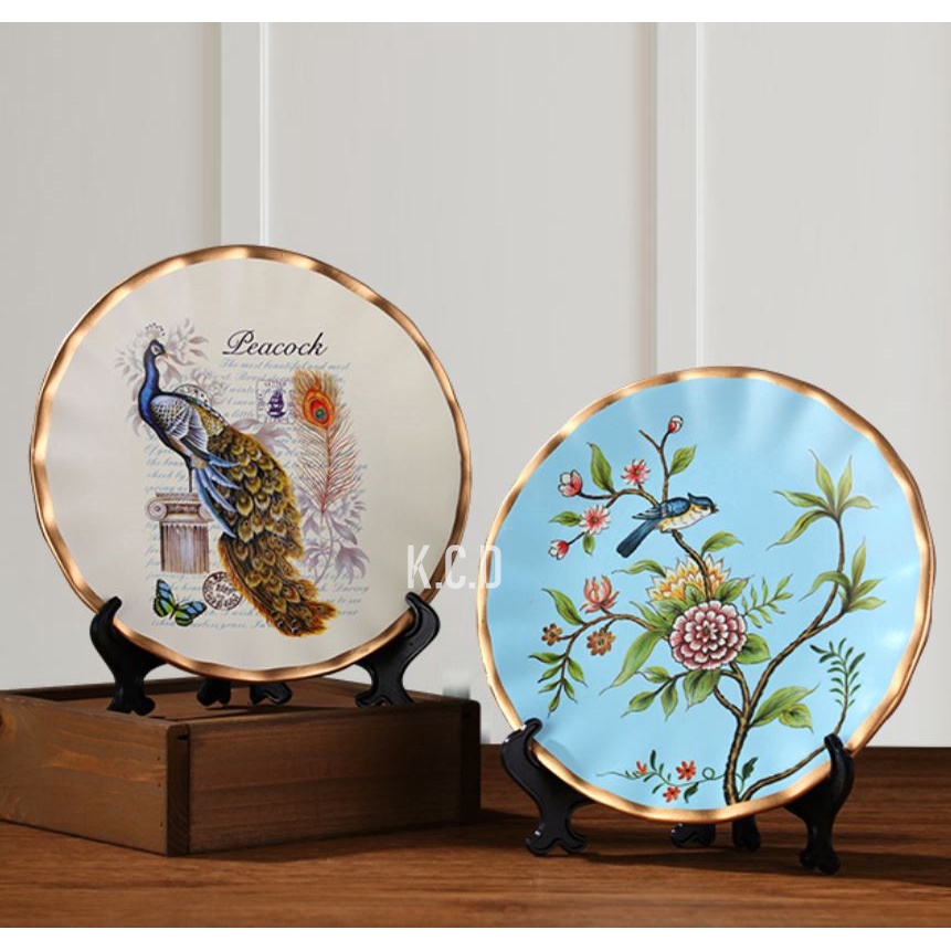 8 inch Retro Decorative Plate Decorative Ceramic Plates Home Wobble