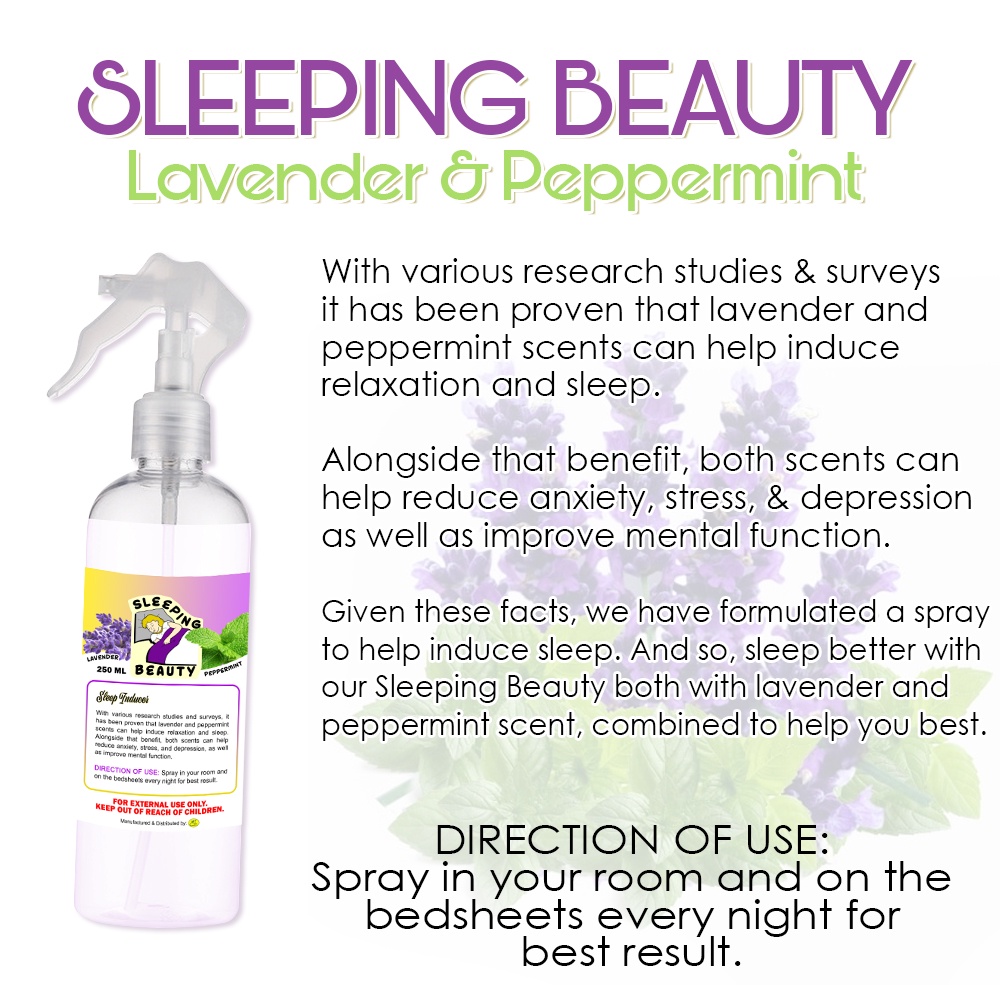 Sleeping Beauty Sleeping Inducer Spray 250ml (Pampahimbing ng tulog ...