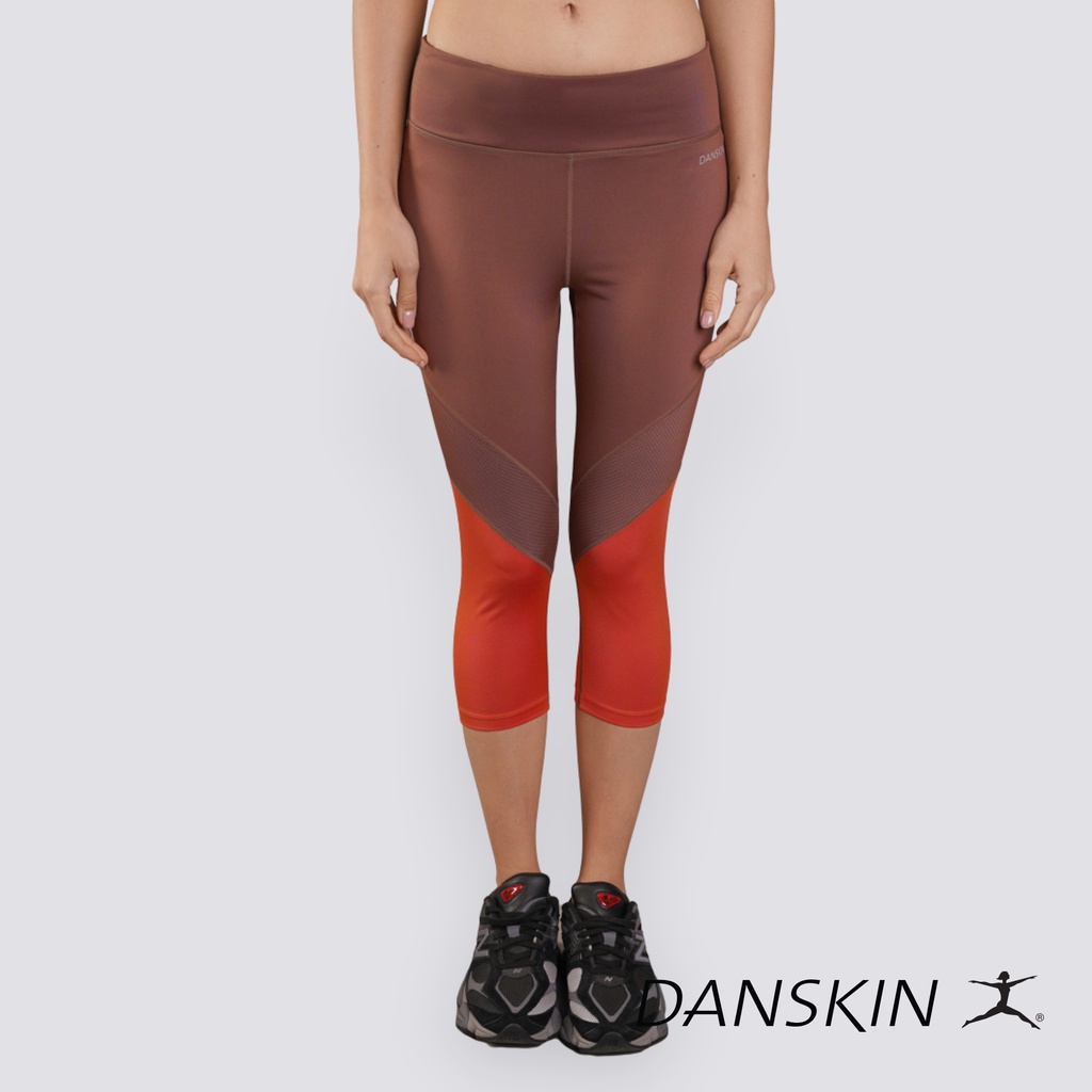 Danskin Sheer Velocity High Waist Capri Women Activewear