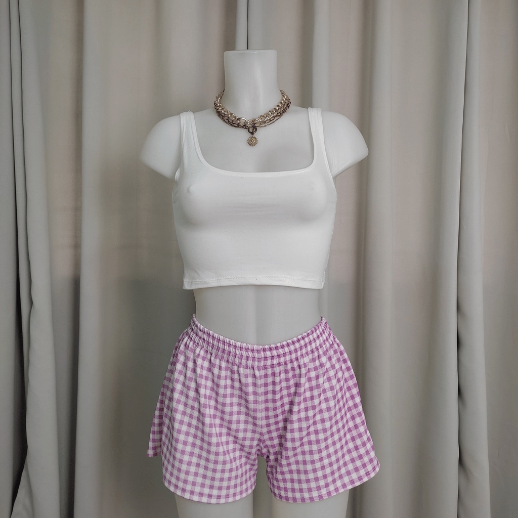 Plaid shorts booty shorts | Shopee Philippines