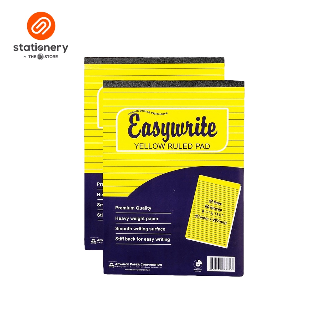 Easywrite Yellow Ruled Pad 80lvs 2 Pads | Shopee Philippines