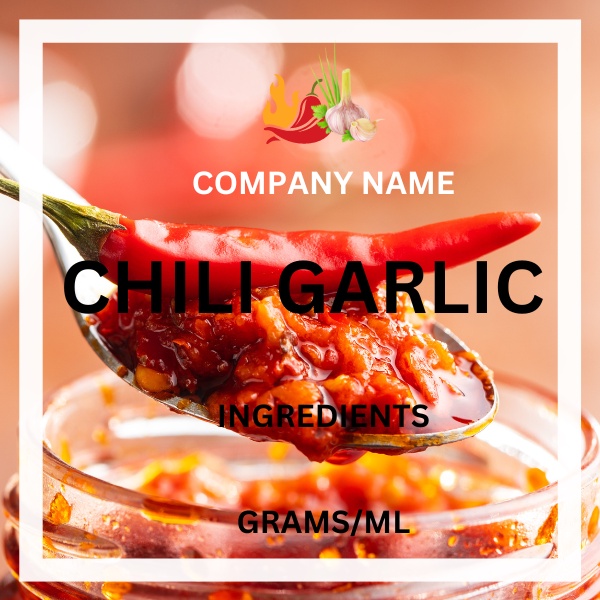 Chili garlic oil Free template sticker Shopee Philippines