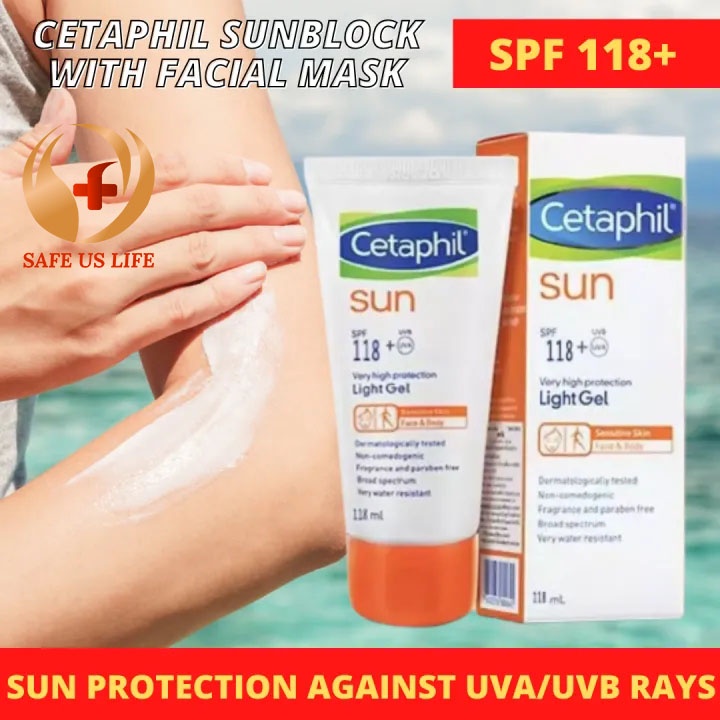 Cetaphil Sunscreen SPF 118+ Light Gel (Face & Body) 118ml sunscreen
