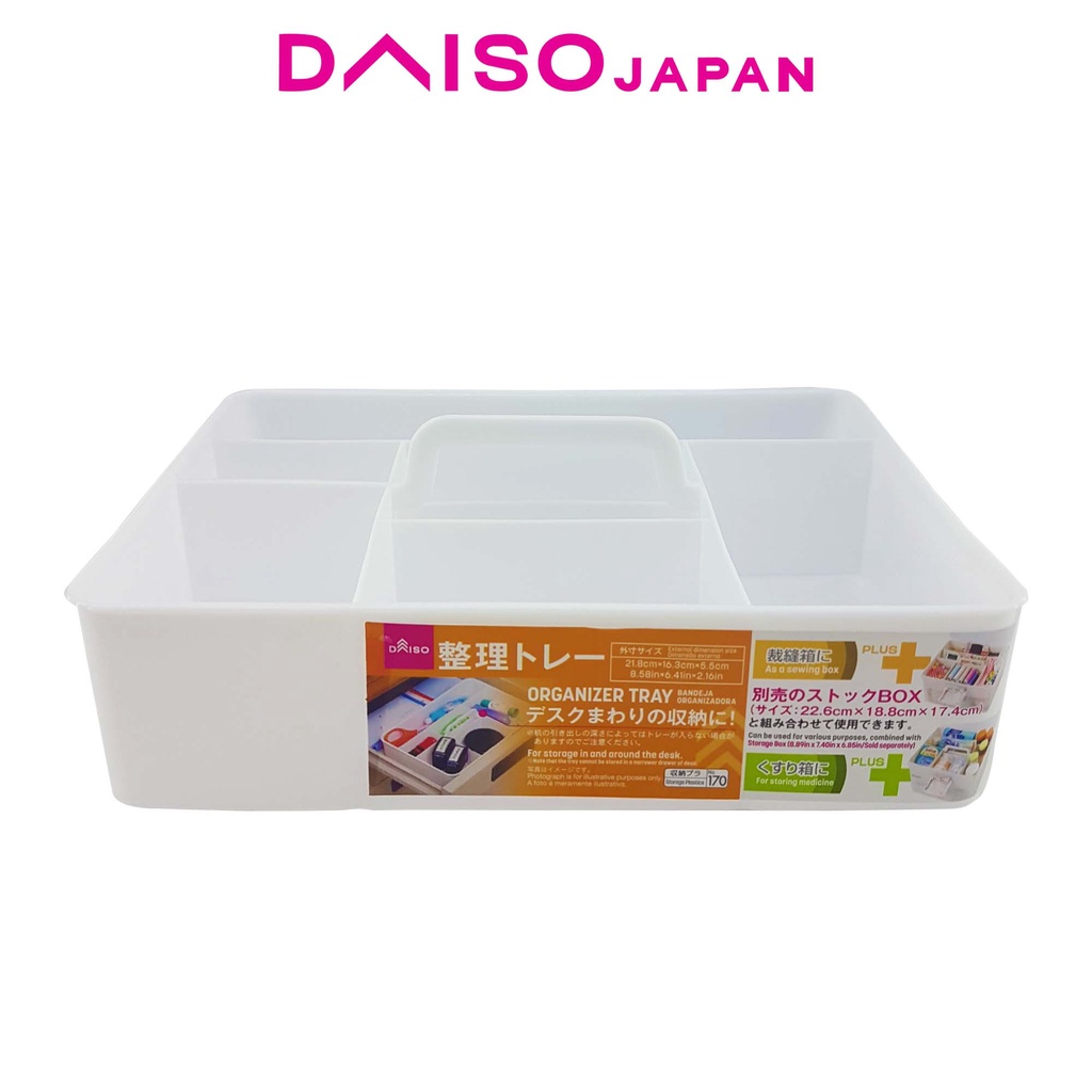 Daiso Partitioned Organizer Tray with Handle Shopee Philippines