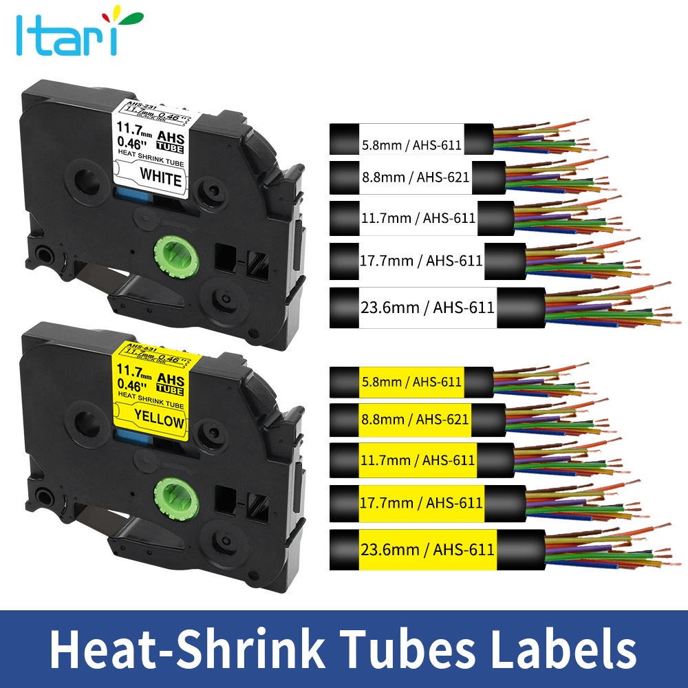 1 Pack Heat-Shrink Tube Label Tape Compatible for Brother HSe-231 PT ...