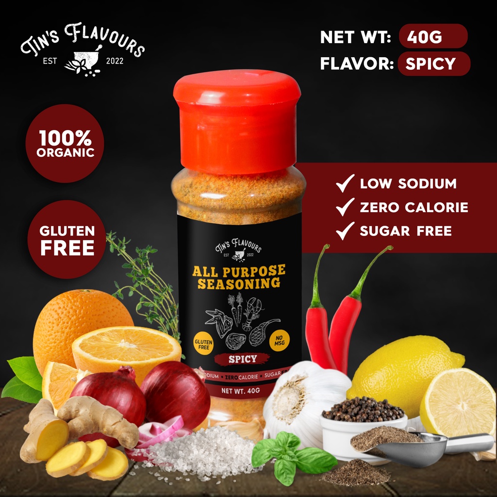 Tin's Flavours All Purpose Seasoning Low Sodium, Zero Calorie, Sugar