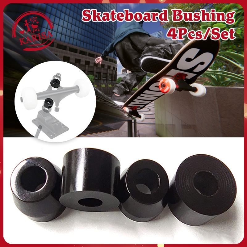 4Pcs/Set Skateboard Truck Rubber Bushing Replacement Black 78A Shock