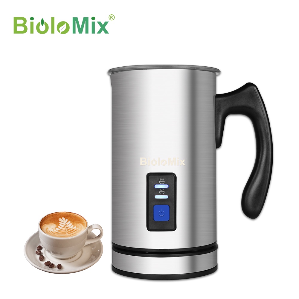BioloMix Electric Milk Frother Milk Steamer Creamer Milk Heater Coffee Foam for Latte Cappuccino Hot Chocolate Shopee Philippines