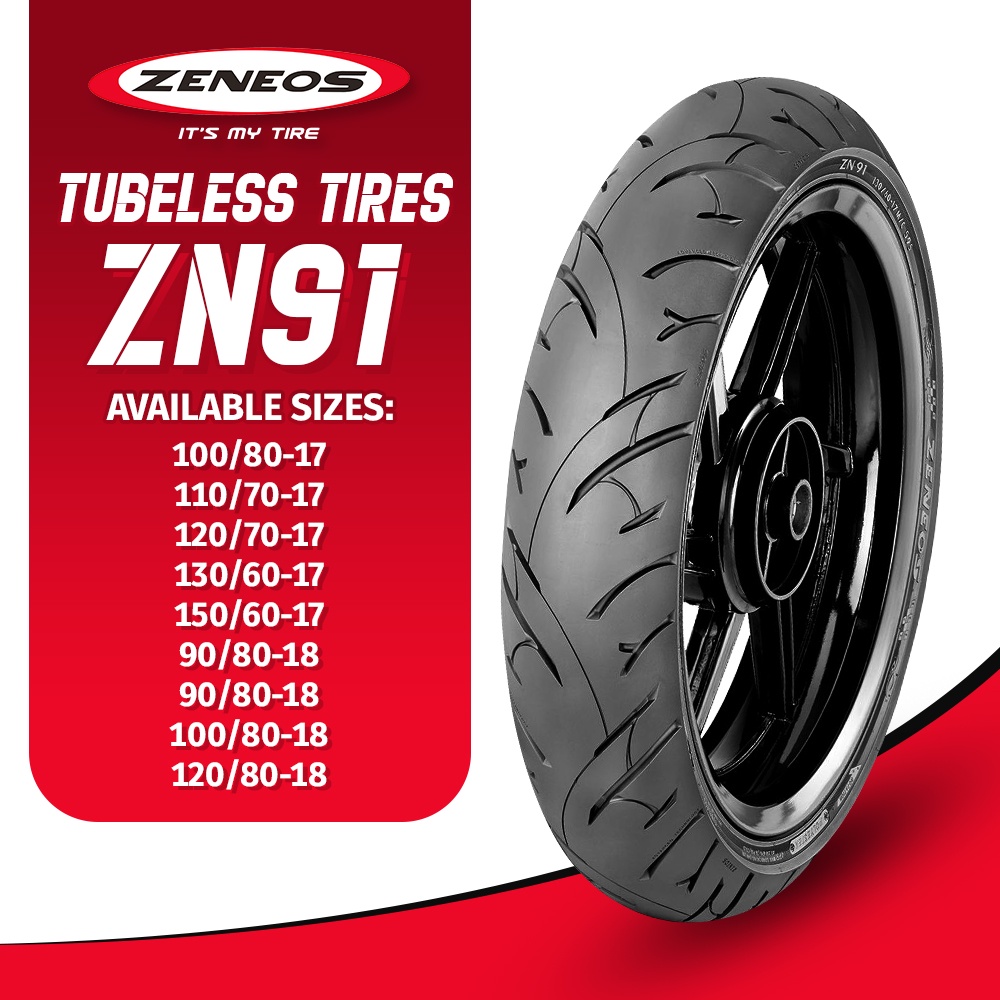 Zeneos ZN91 R17-R18 Tubeless Motorcycle Tire design that combines ...