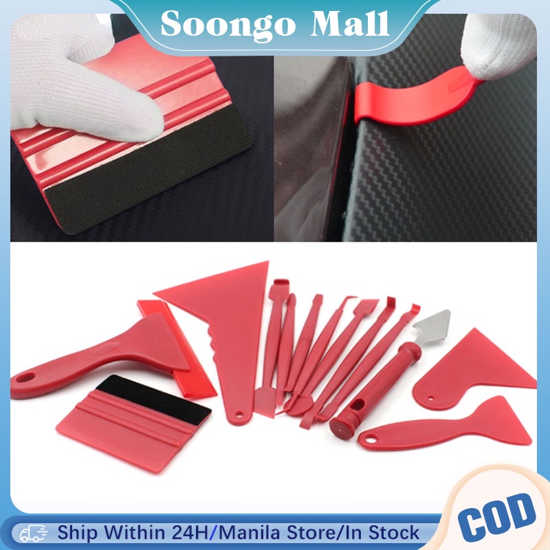 13PCS Car Vinyl Wrap Scraper Film Squeegee Window Tint Glue Remover