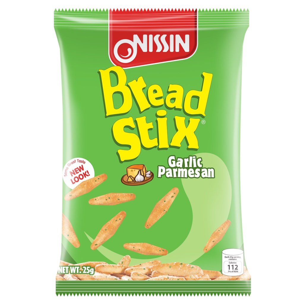 Nissin Bread Stix Garlic Parmesan 25G | Shopee Philippines