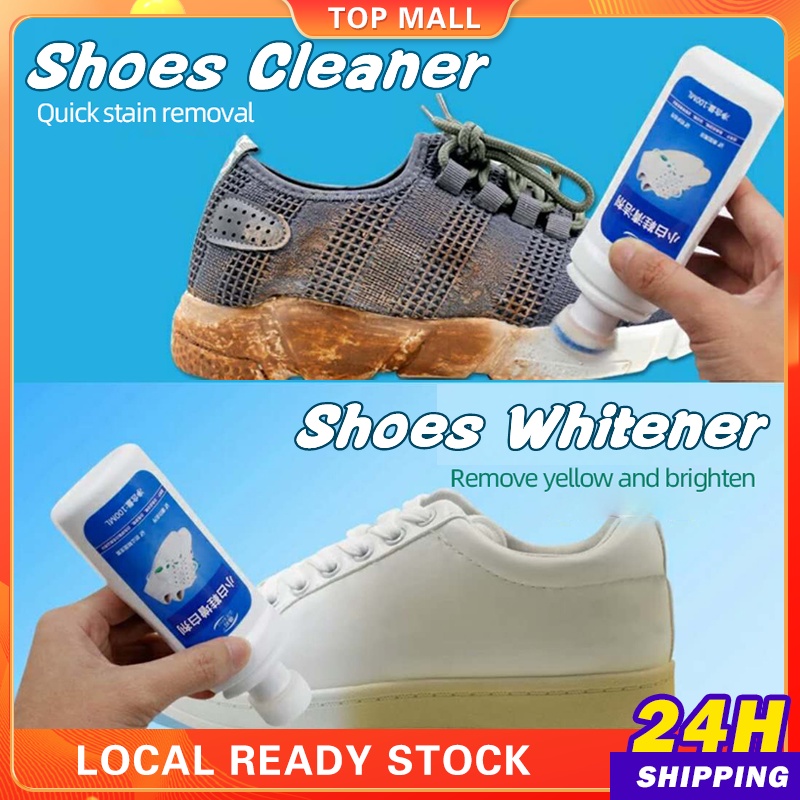 100ml Shoe Cleaner Brightener Portable Shoe Whitener Shoe Stain Remover ...