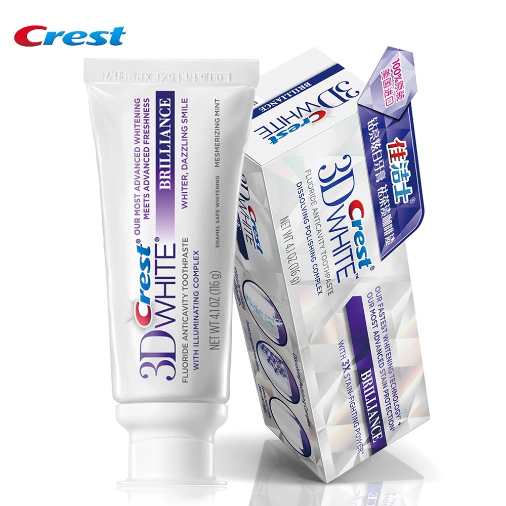 Crest Toothpaste Whitening Oral Care 3D Whitens Teeth Removes Stains