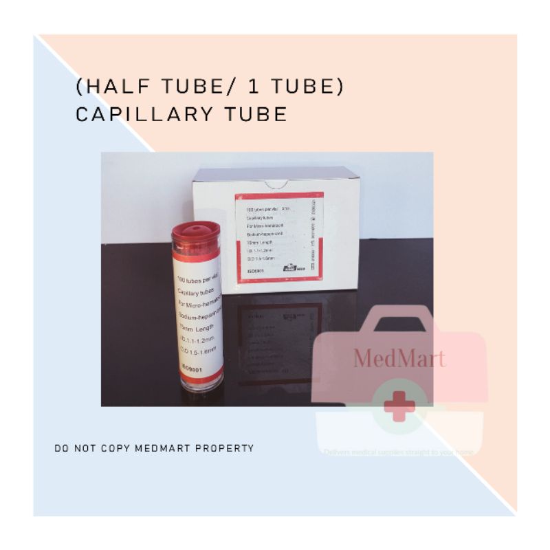 (MEDMART) HEPARINIZED CAPILLARY TUBE NON HEPARINIZED CAPILLARY TUBE