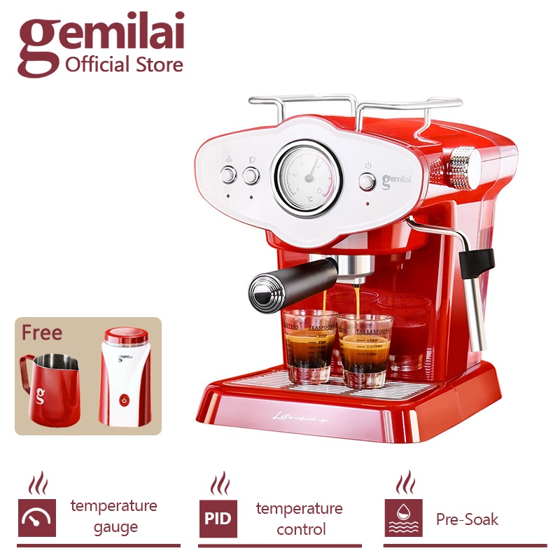 Gemilai CRM3017 Coffee Maker Espresso Machine 3Piece Set 220ML Boiler