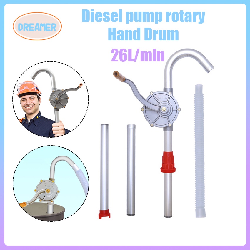 Diesel Barrel Manual Syphon Self Priming Pump Rotary Hand Diesel Pump