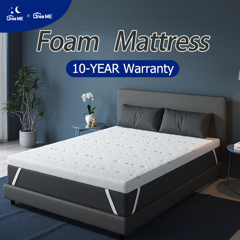 DreaMe 4 inch Latex Memory Foam mattress Queen King Size matress