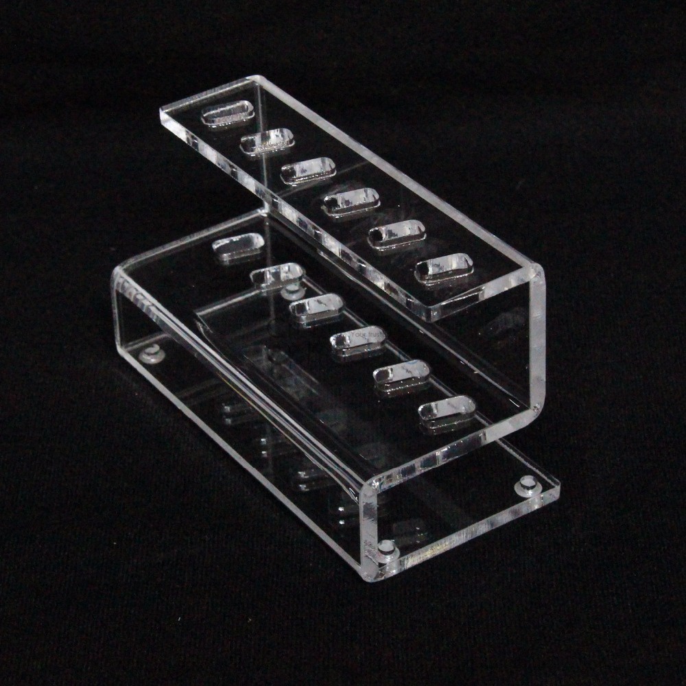 RRSH-6 Optometry Flippers Rack Set 6 Holes Cystal Clear Acrylic 6 mm ...