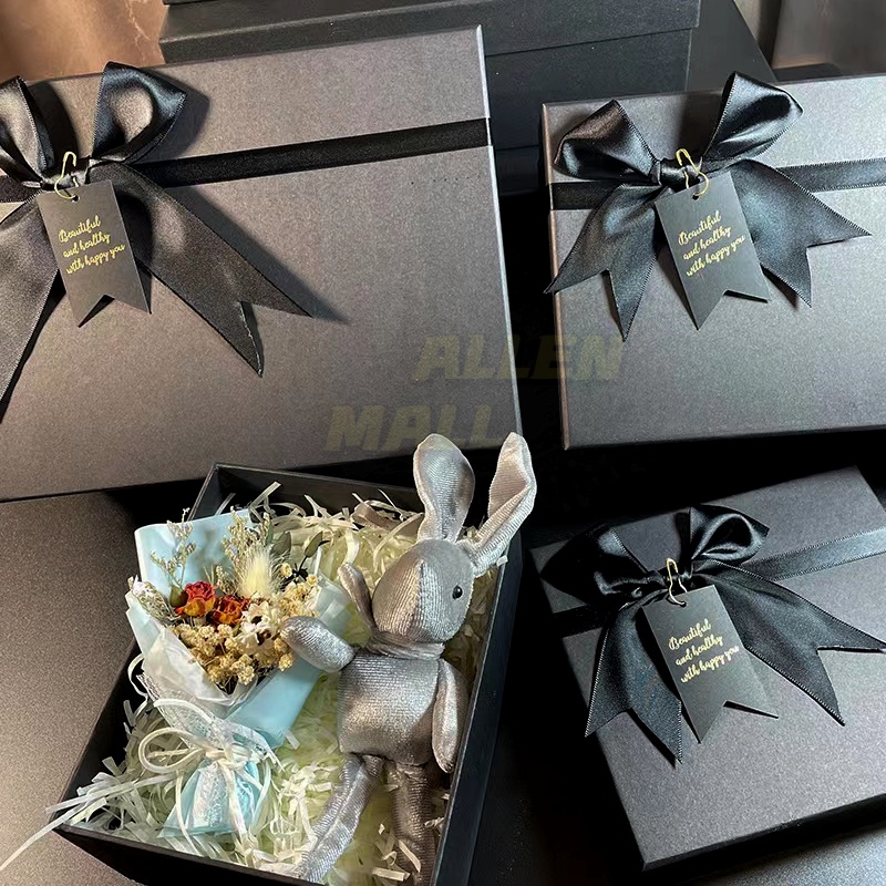 Black/Hard Gift Box with Ribbon (1 piece and fillers NOT included) Shopee Philippines