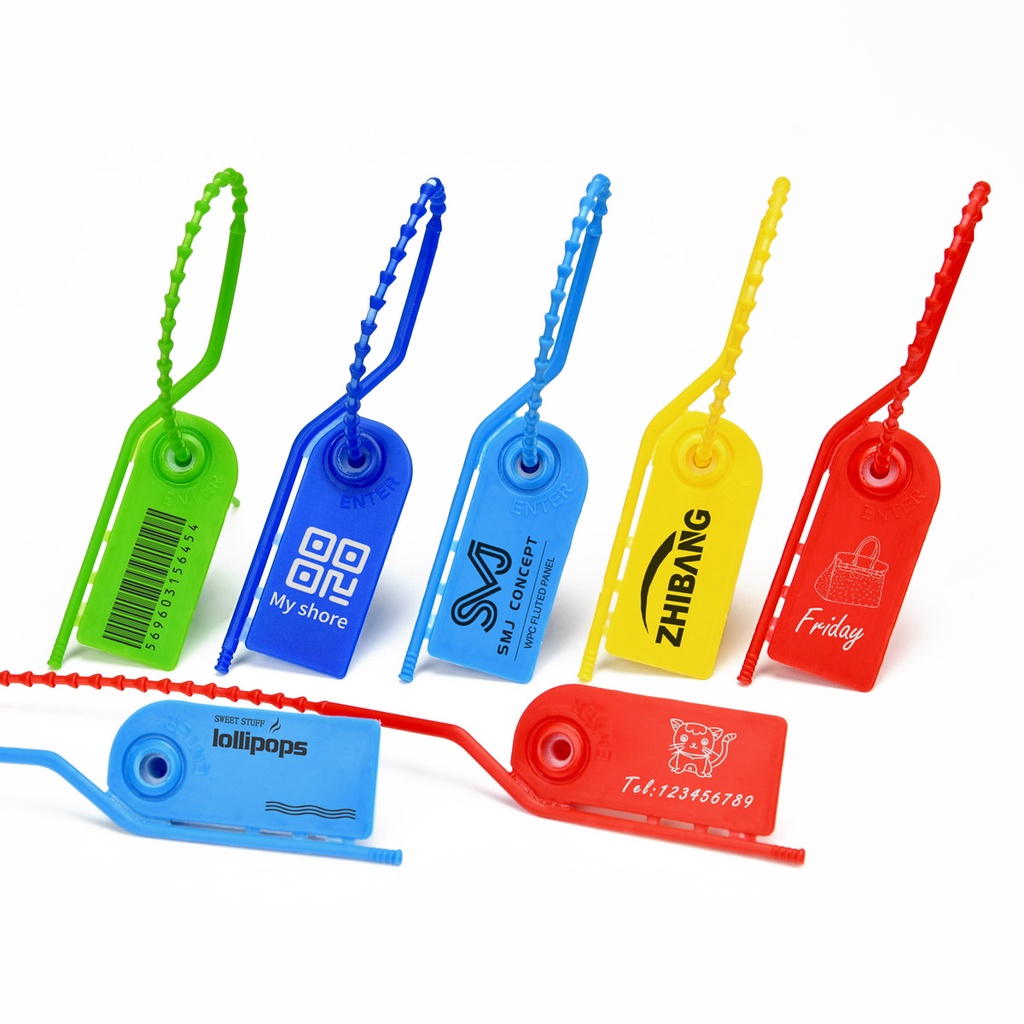 Tamper Proof Plastic Security Tags Pull Tight Seals Brearkable Tear Off