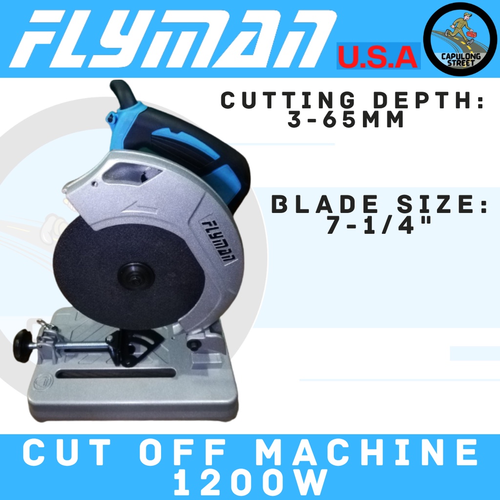 Capulong Flyman Cut Off Machine 1200w Abrasive Saw Blade Disc 185mm ...