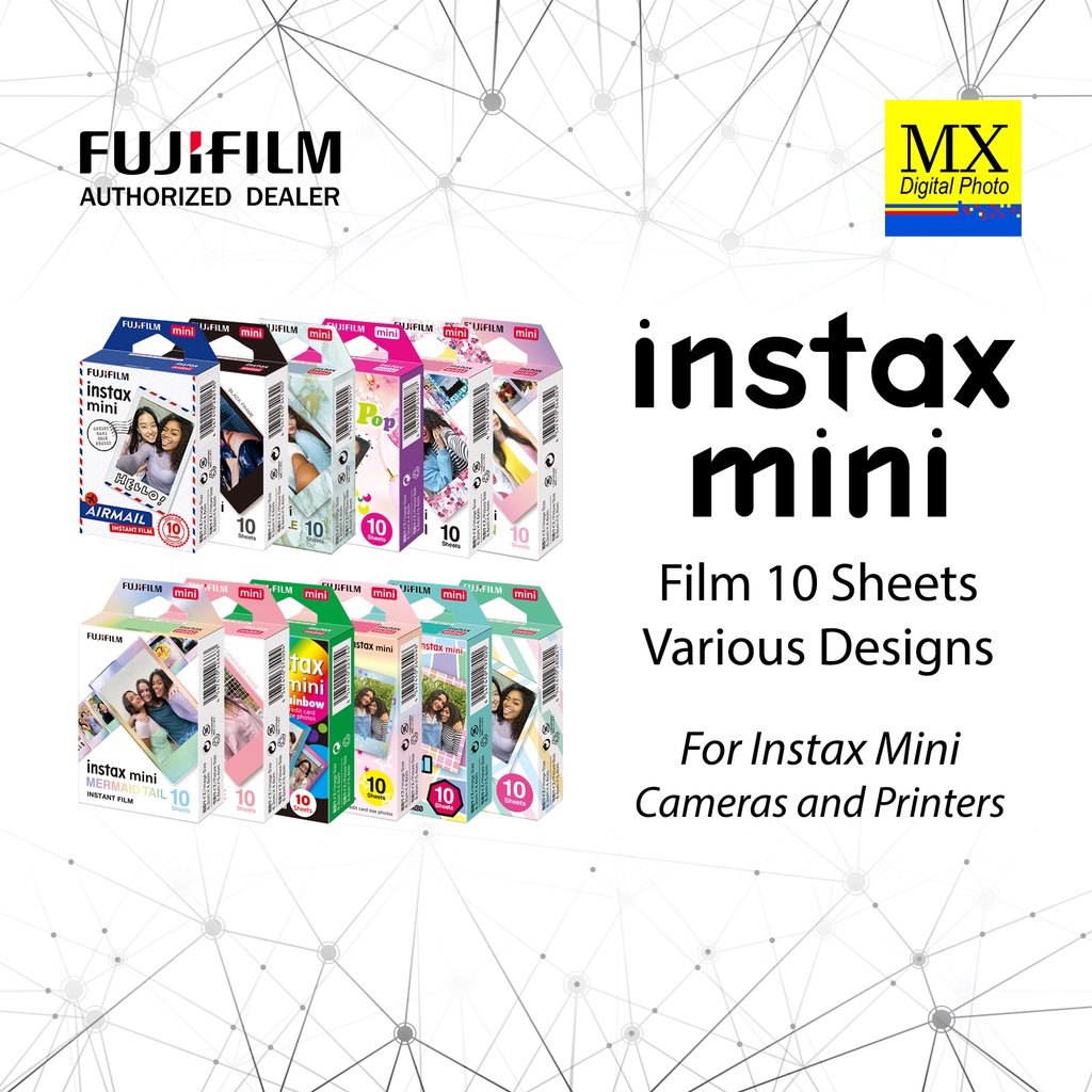 Authentic Fujifilm Instax Mini Film Various Designs Shopee