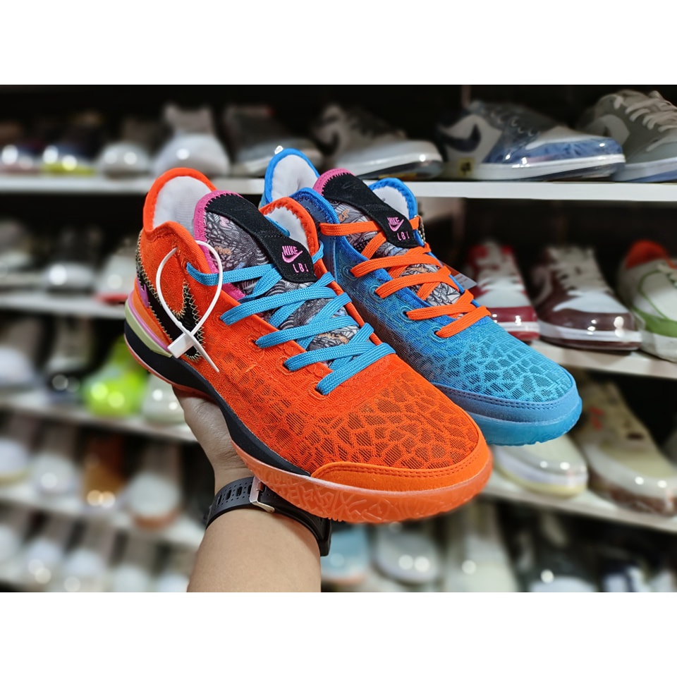 Lebron Nxt Gen High Mens Mismatch Orange/Blue Basketball Shoes Free