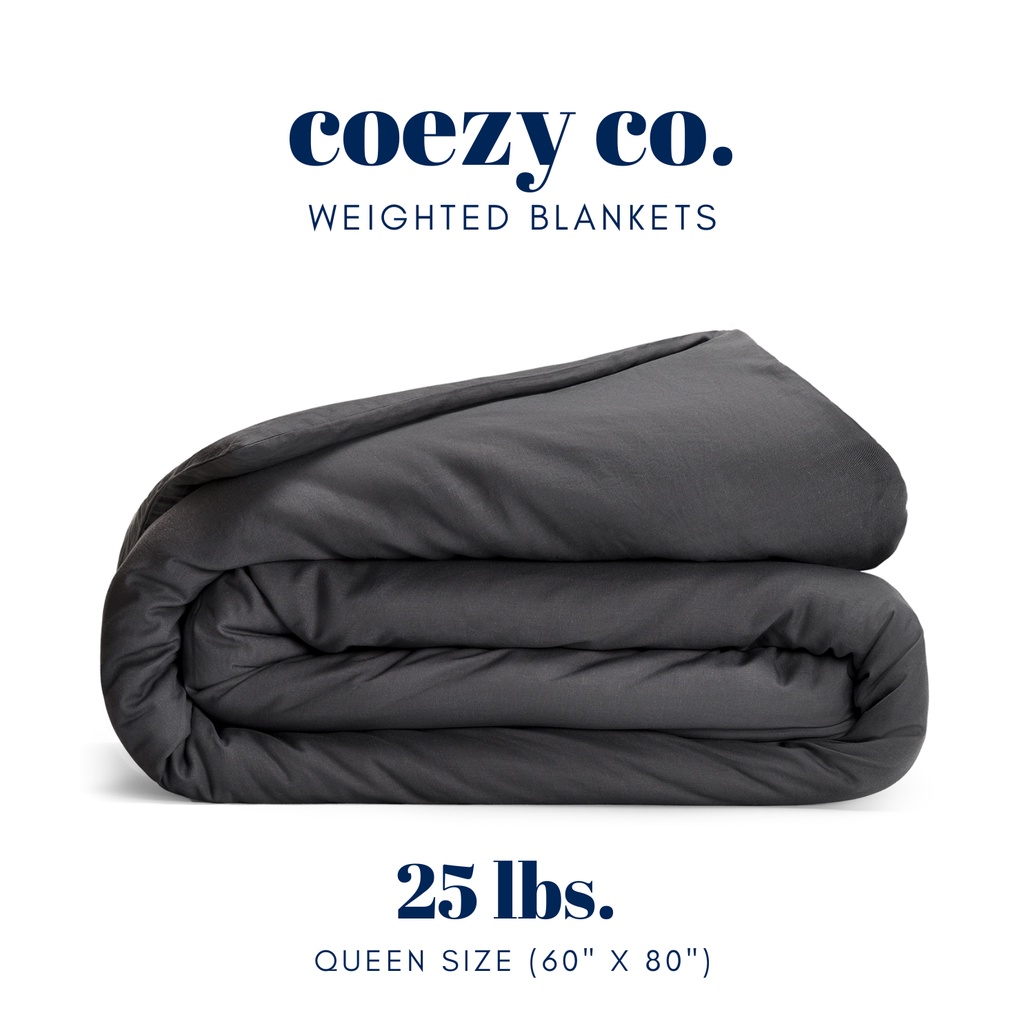 COEZY CO. 25 lbs. Cooling Bamboo Weighted Blanket with Free Bamboo