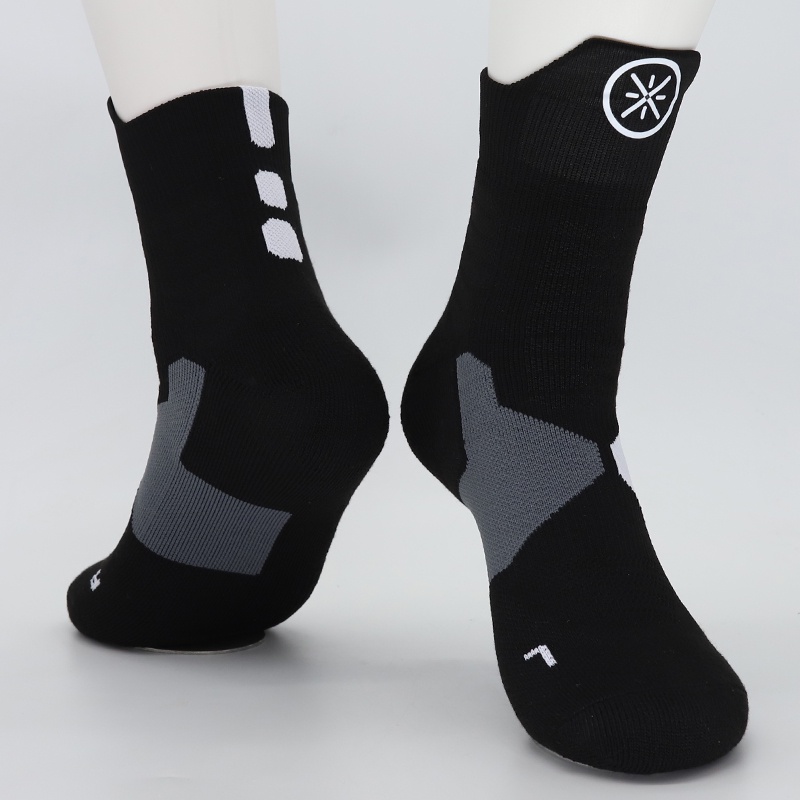 Way Of Wade Hyper Elite Socks Mid Cut Towel Bottom Sports Basketball ...