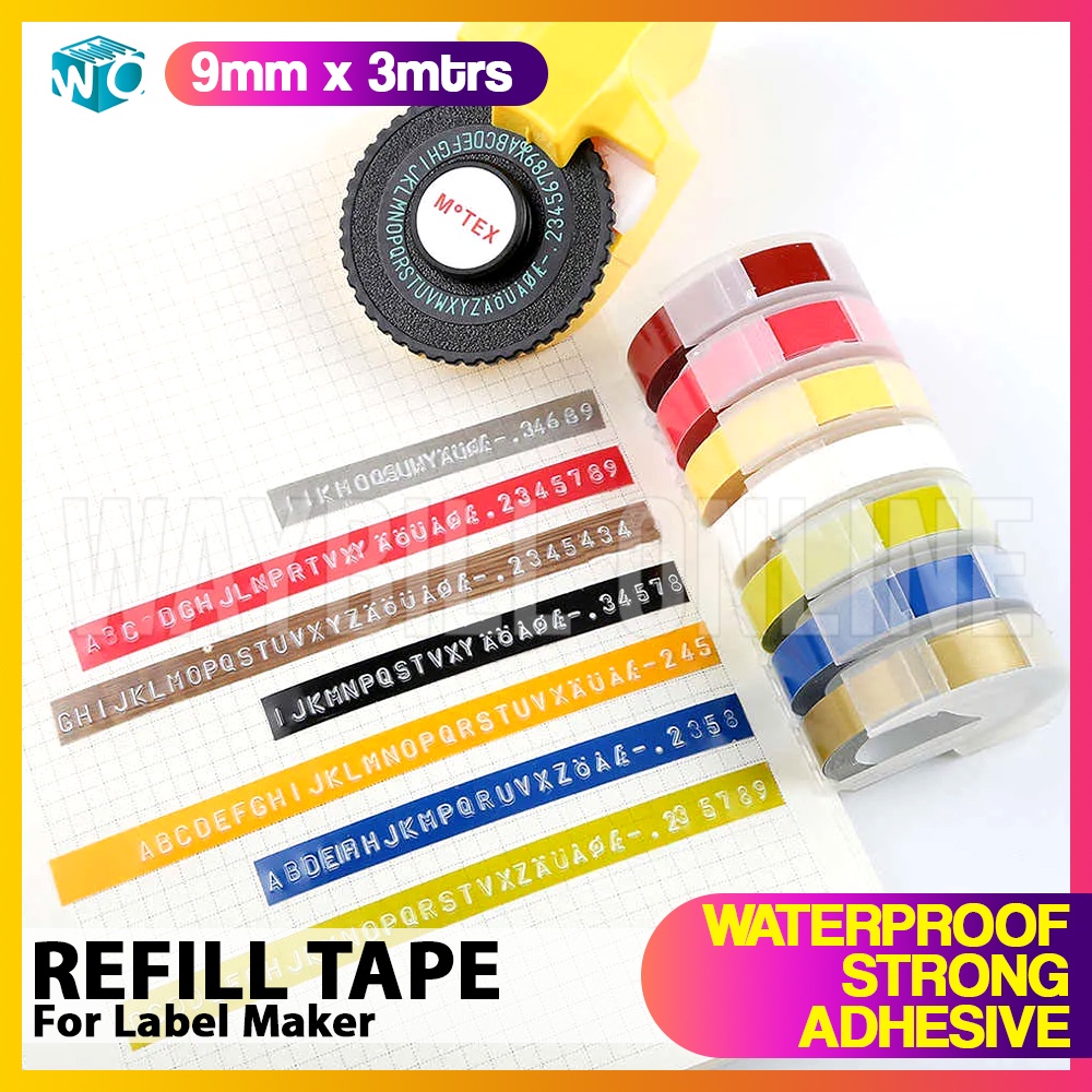 Label Maker Tape Refill Cidy / Motex / Dymo Label Maker Tape Writer