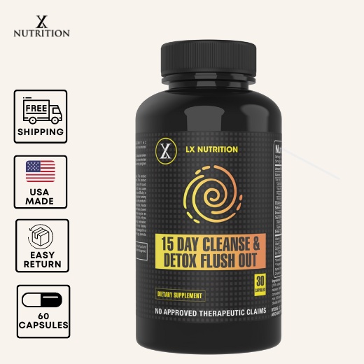 LX Nutrition15 Day Quick Colon Cleanse & Detox Flush Out Assists Weight