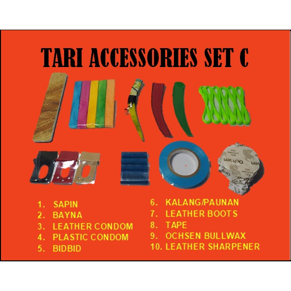 Tari Accessories Set C / Gamefowl Accessories / Manok Panabong